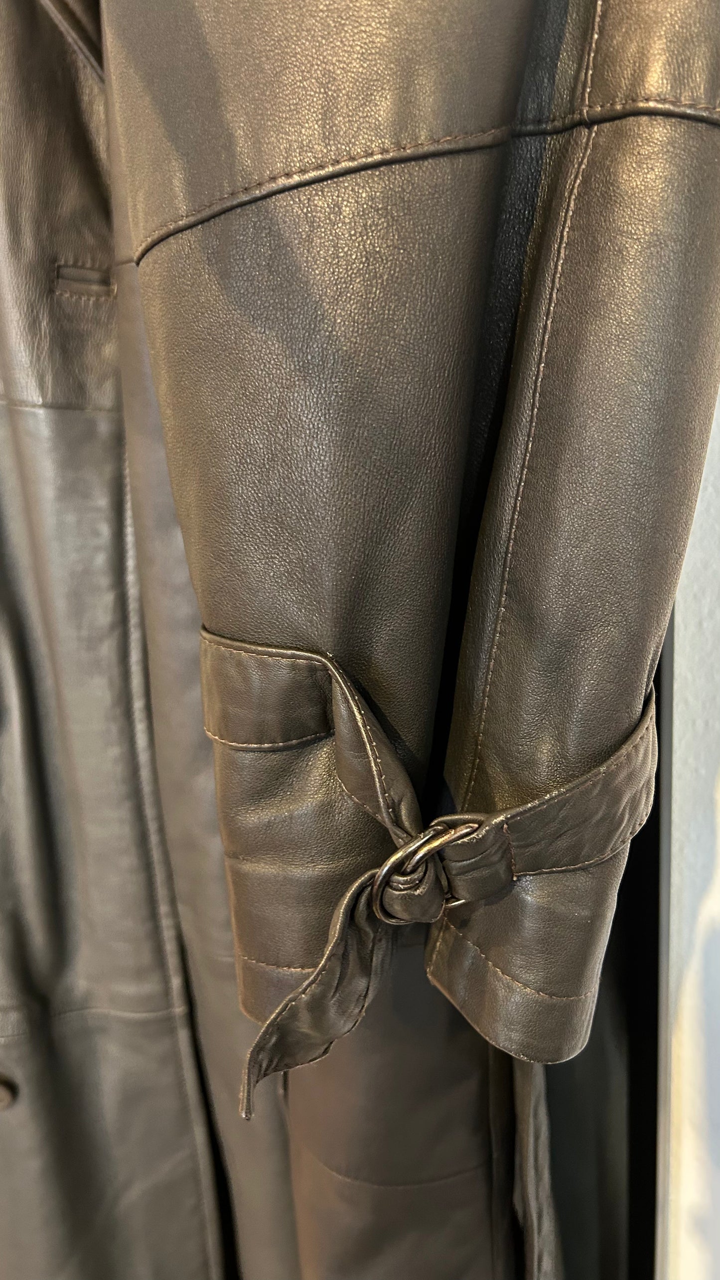 DANIEL HECHTER Vintage Ledermantel dk.grau / XL