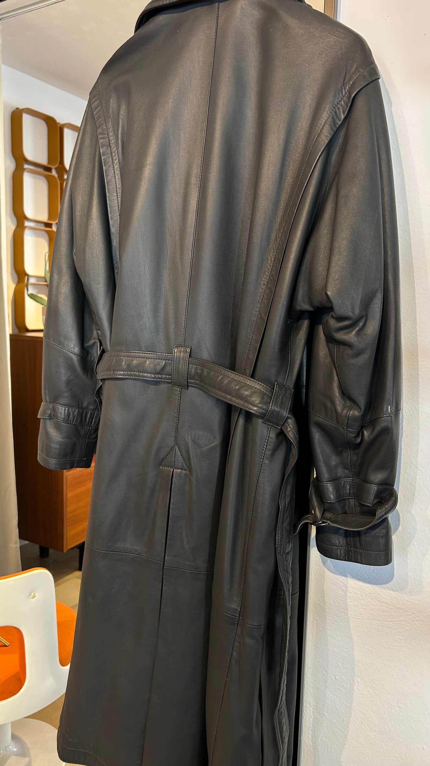 DANIEL HECHTER Vintage Ledermantel dk.grau / XL