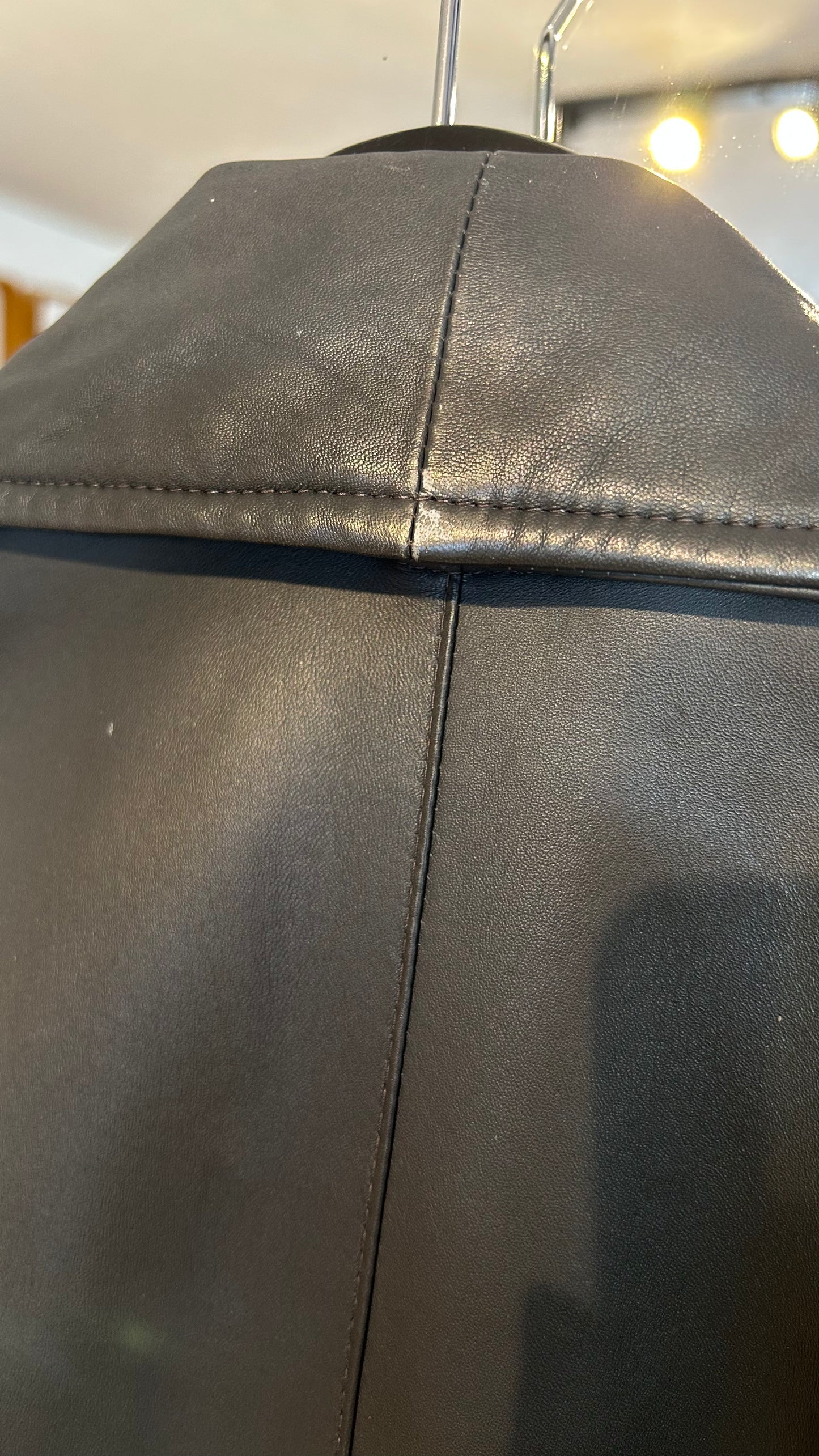 DANIEL HECHTER Vintage Ledermantel dk.grau / XL