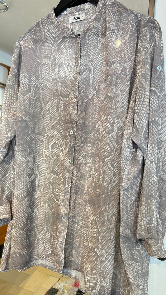 ACNE Seidenbluse Snake / 40