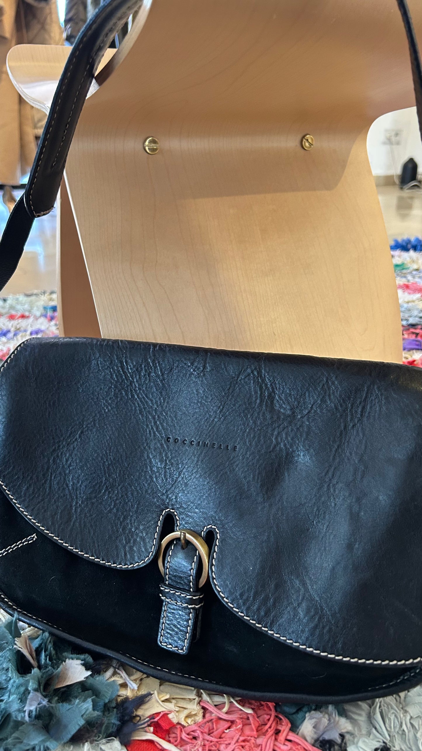 COCCINELLE Vintage Schultertasche schw.