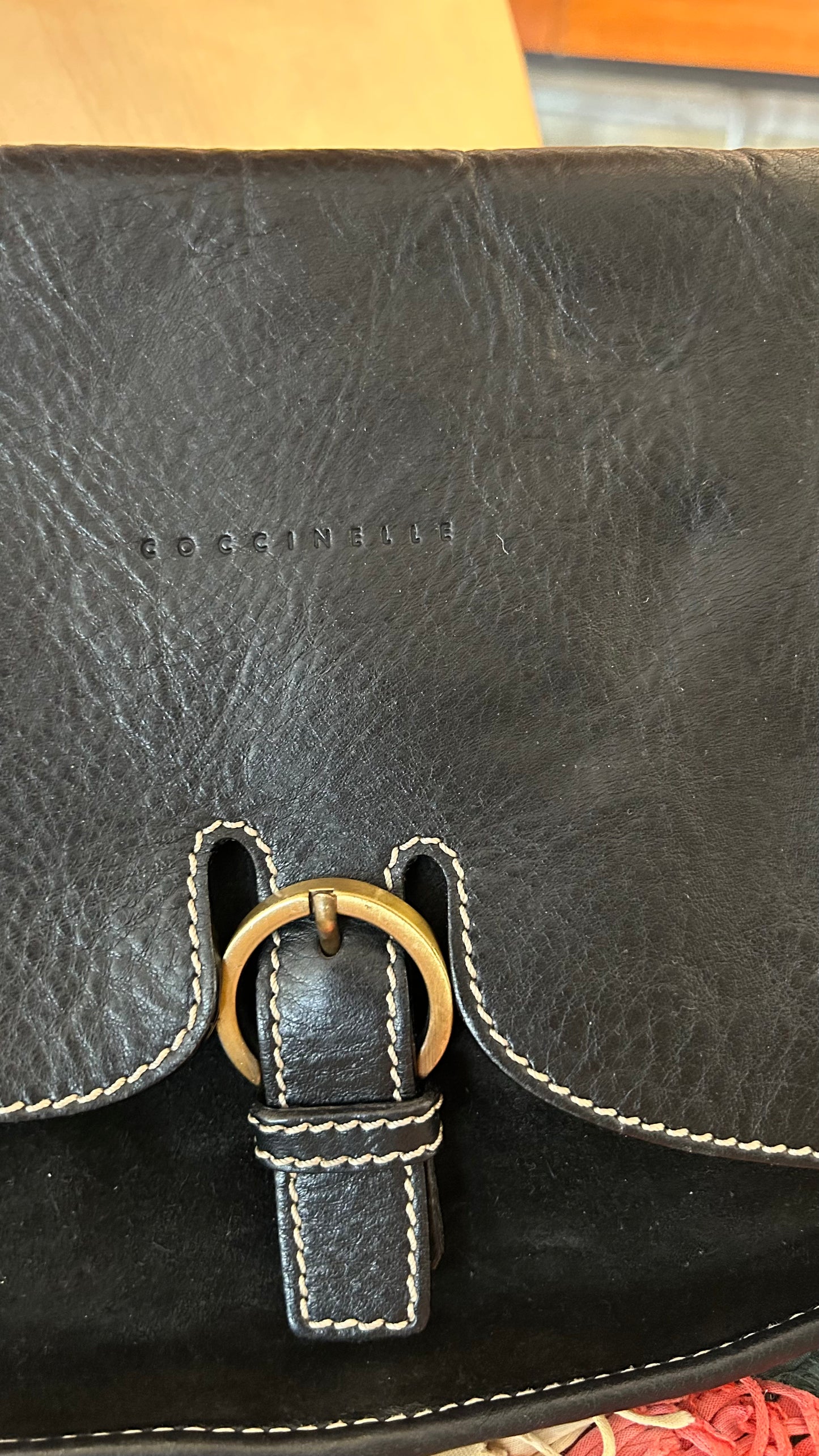 COCCINELLE Vintage Schultertasche schw.