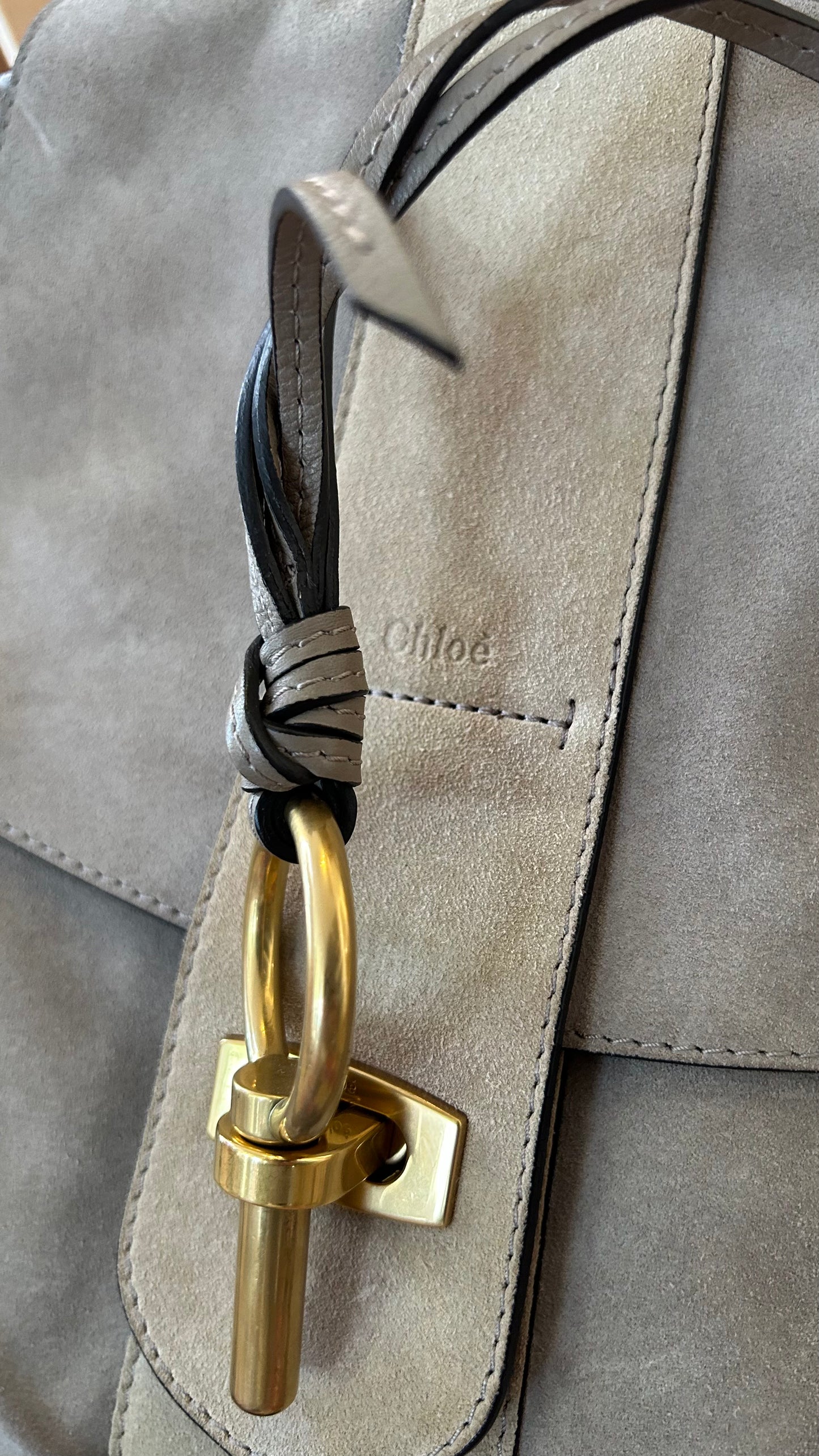 CHLOÉ Schultertasche "Lexa" beige