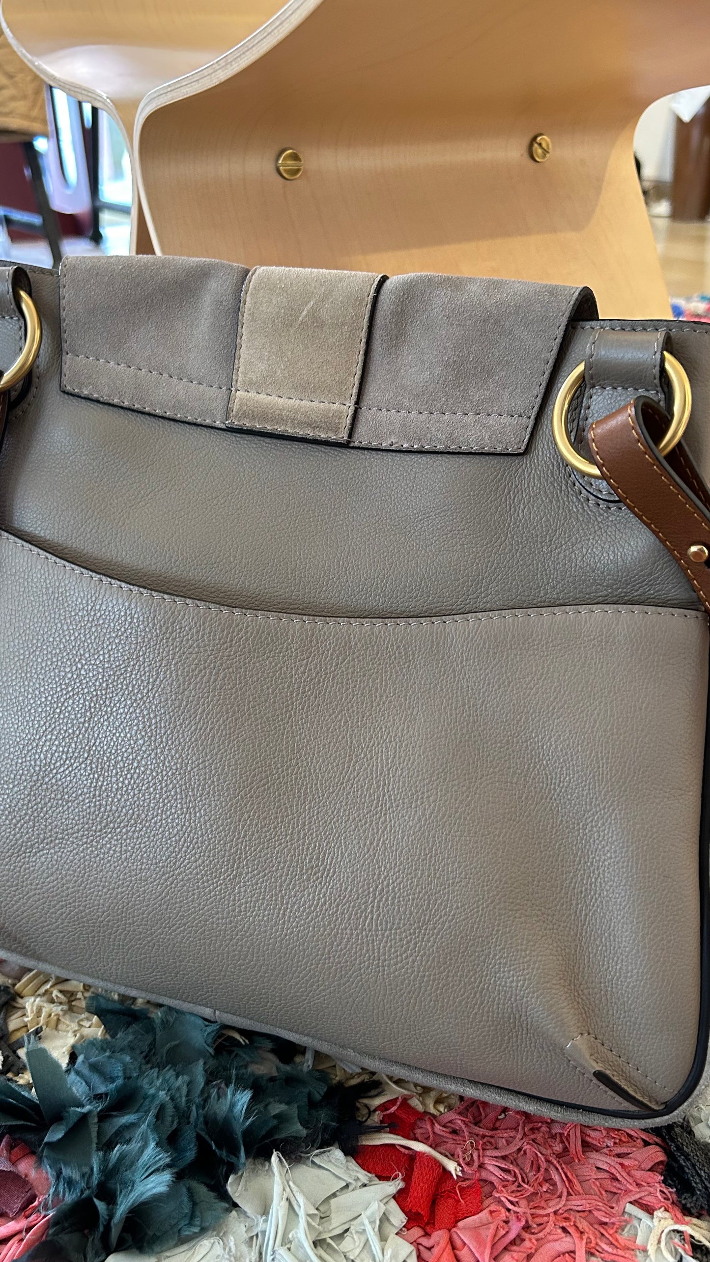 CHLOÉ Schultertasche "Lexa" beige