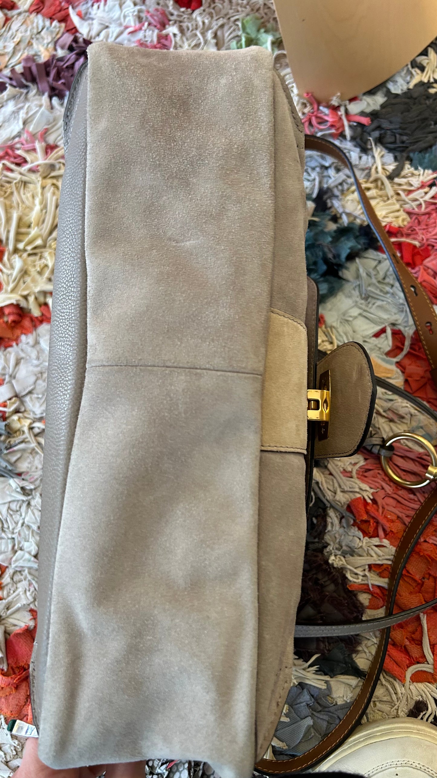 CHLOÉ Schultertasche "Lexa" beige