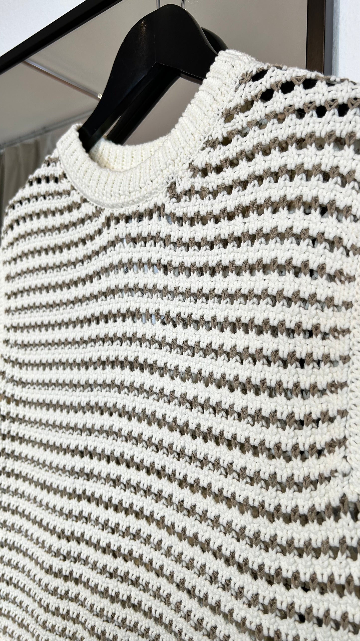 MARC O'POLO Pullunder weiß/beige / S