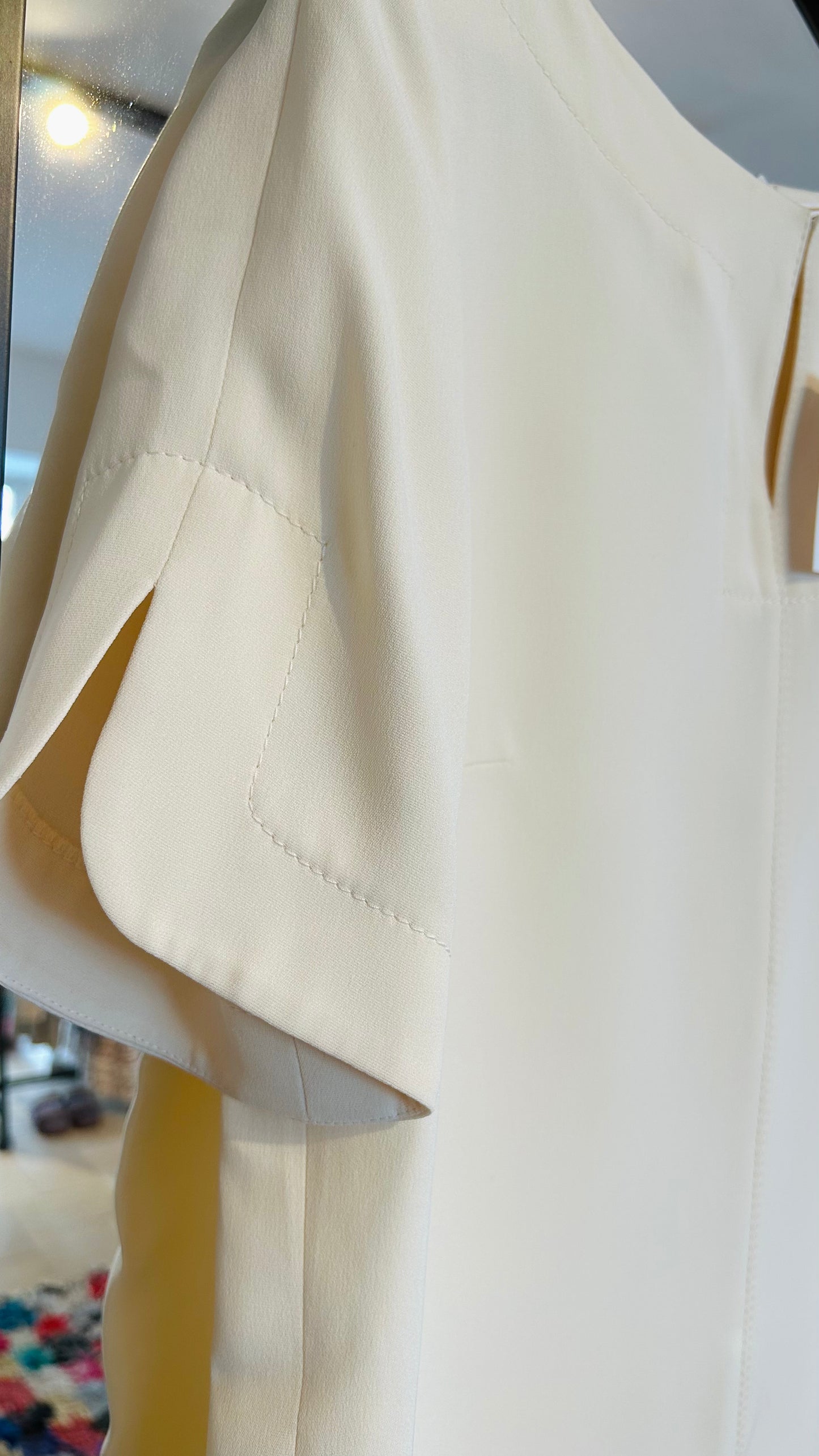 BLACHNIK Seidenbluse Vintage creme