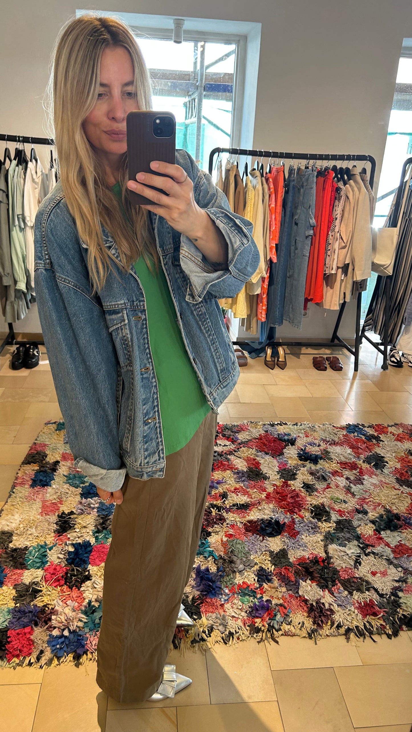 VINTAGE Jeansjacke denim blue washed