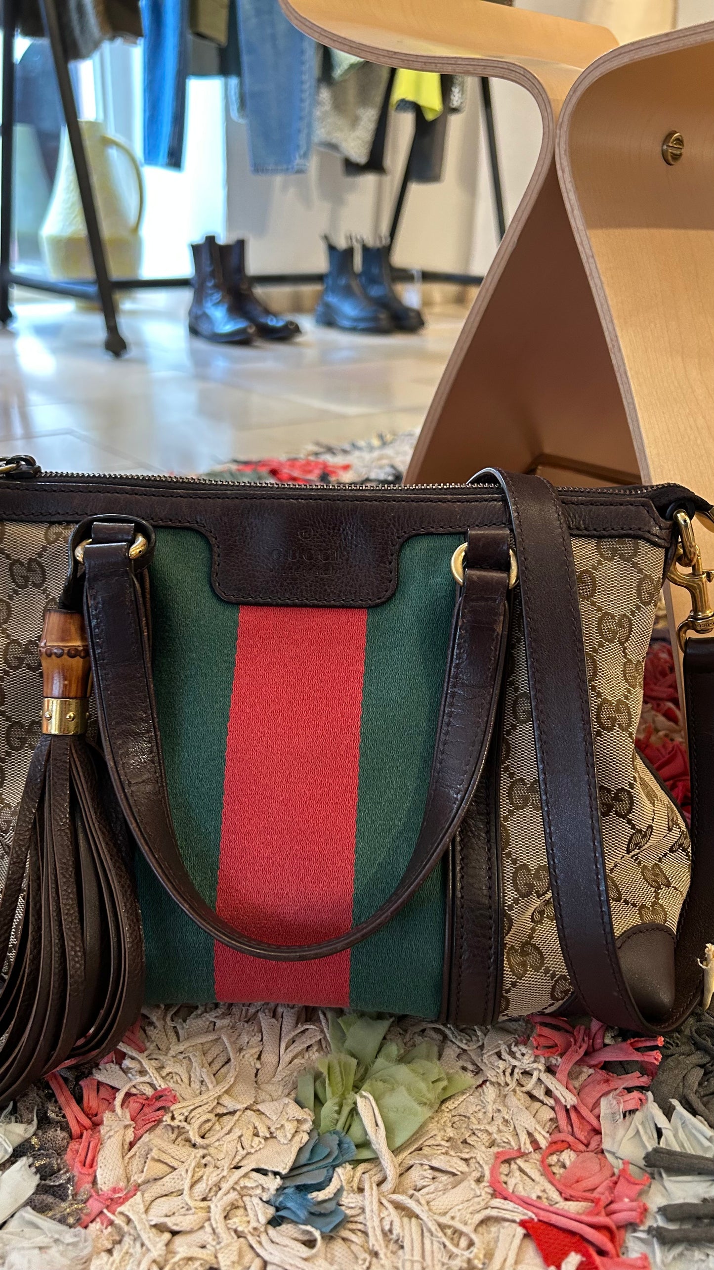 GUCCI Vintage Handtasche Boston - Monogram Canvas