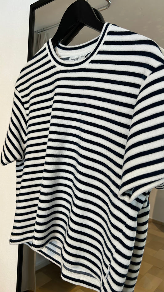 MOP T-Shirt Frottee blau/weiß Streifen