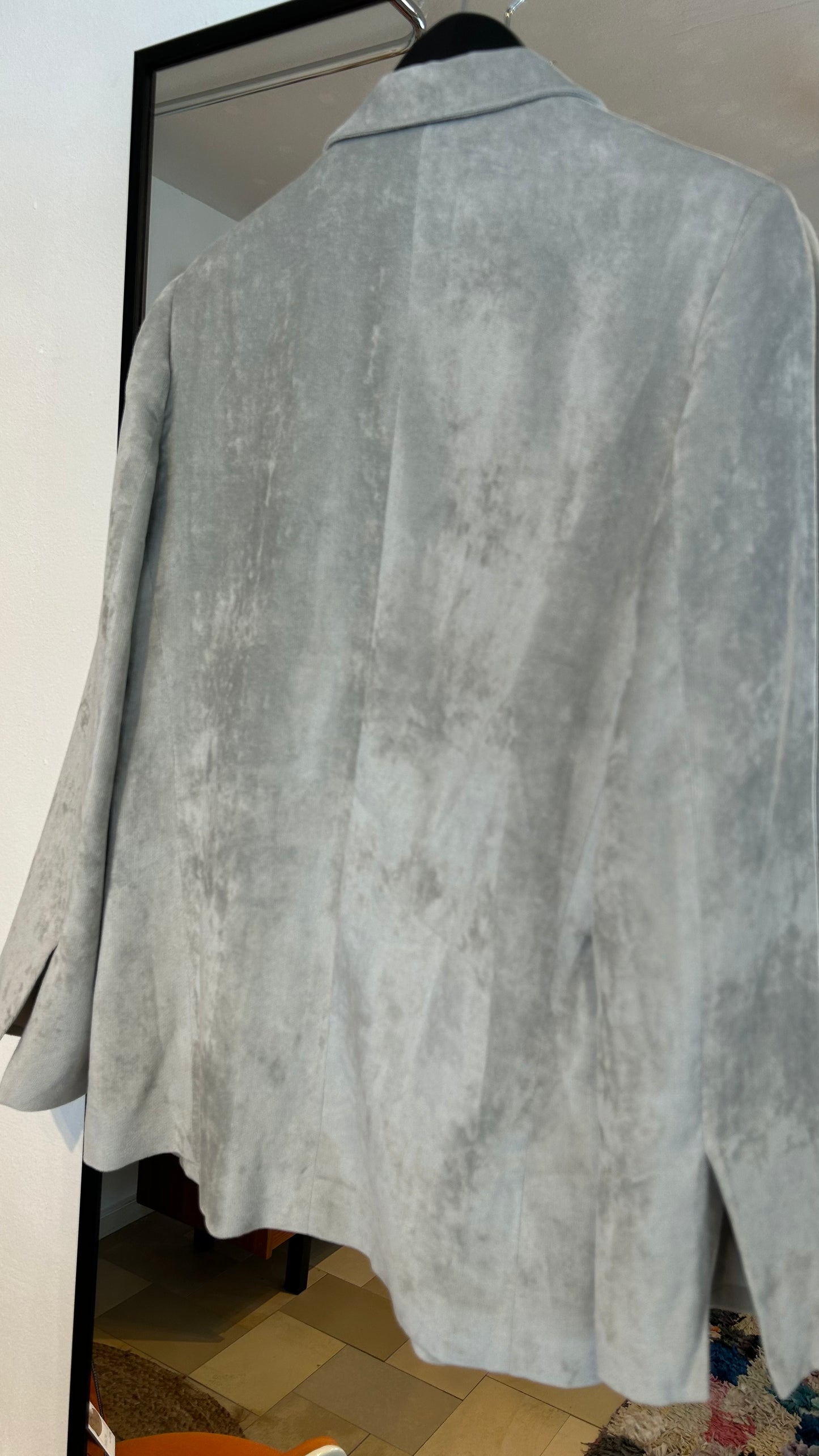 NUDE Blazer Samt hellgrau