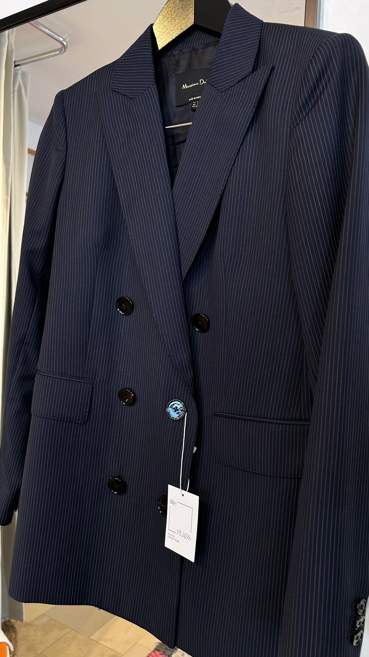MASSIMO DUTTI Blazer dk.blau Pinstripes / 40