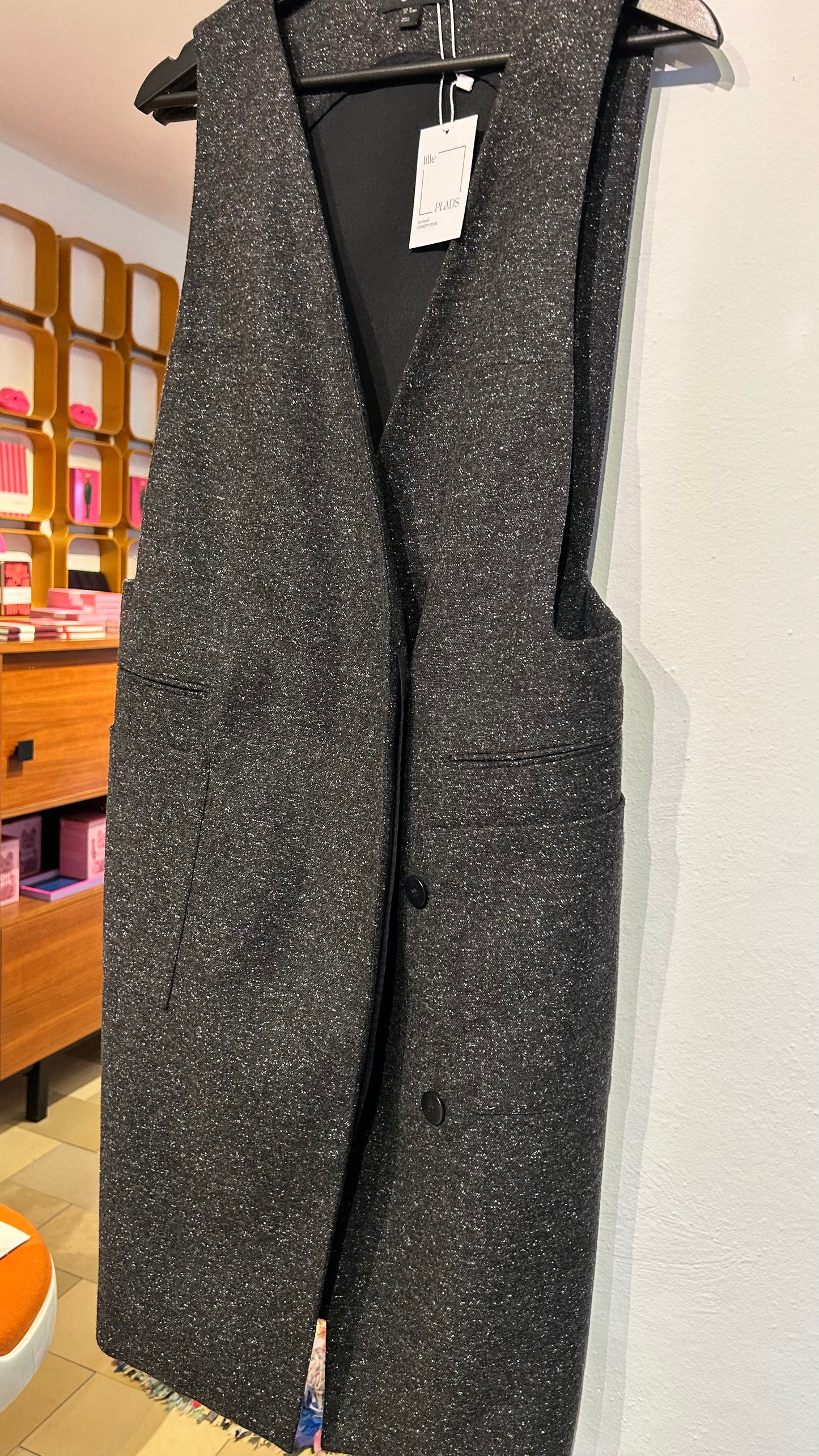 COS Longweste Tweed dk.grau / 38