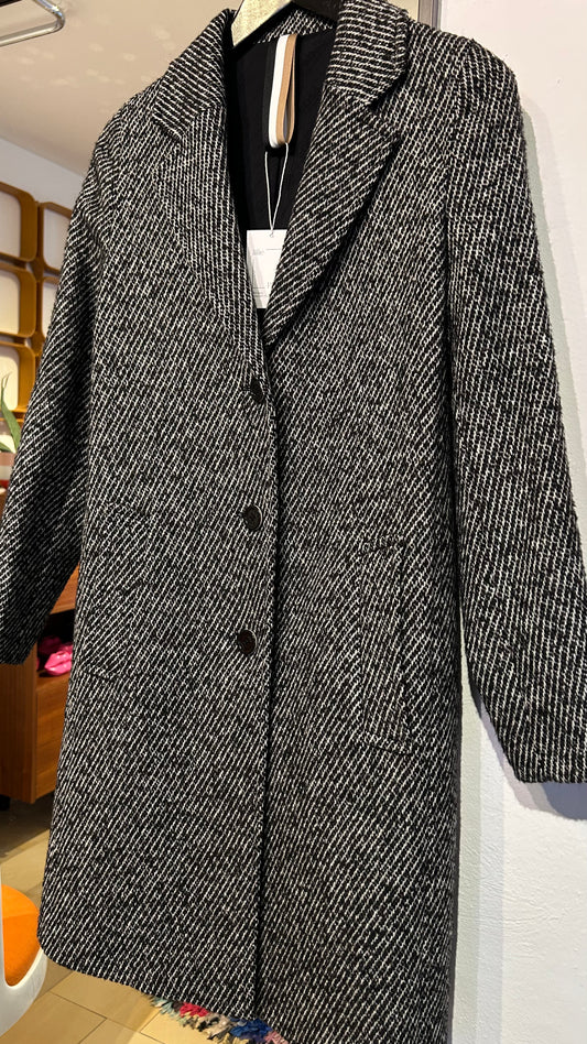 BOSS Wollmantel schw/w / 36