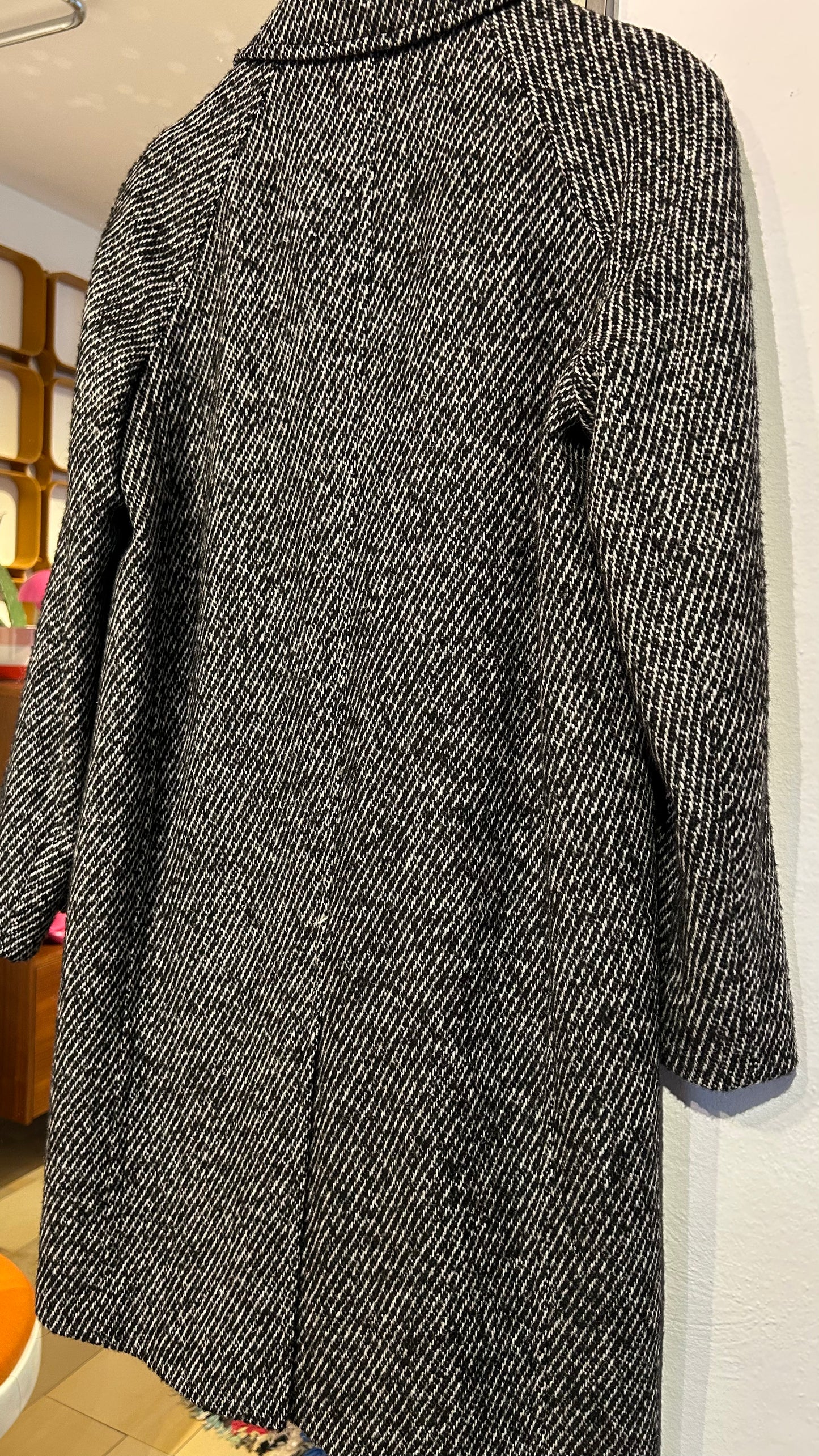 BOSS Wollmantel schw/w / 36