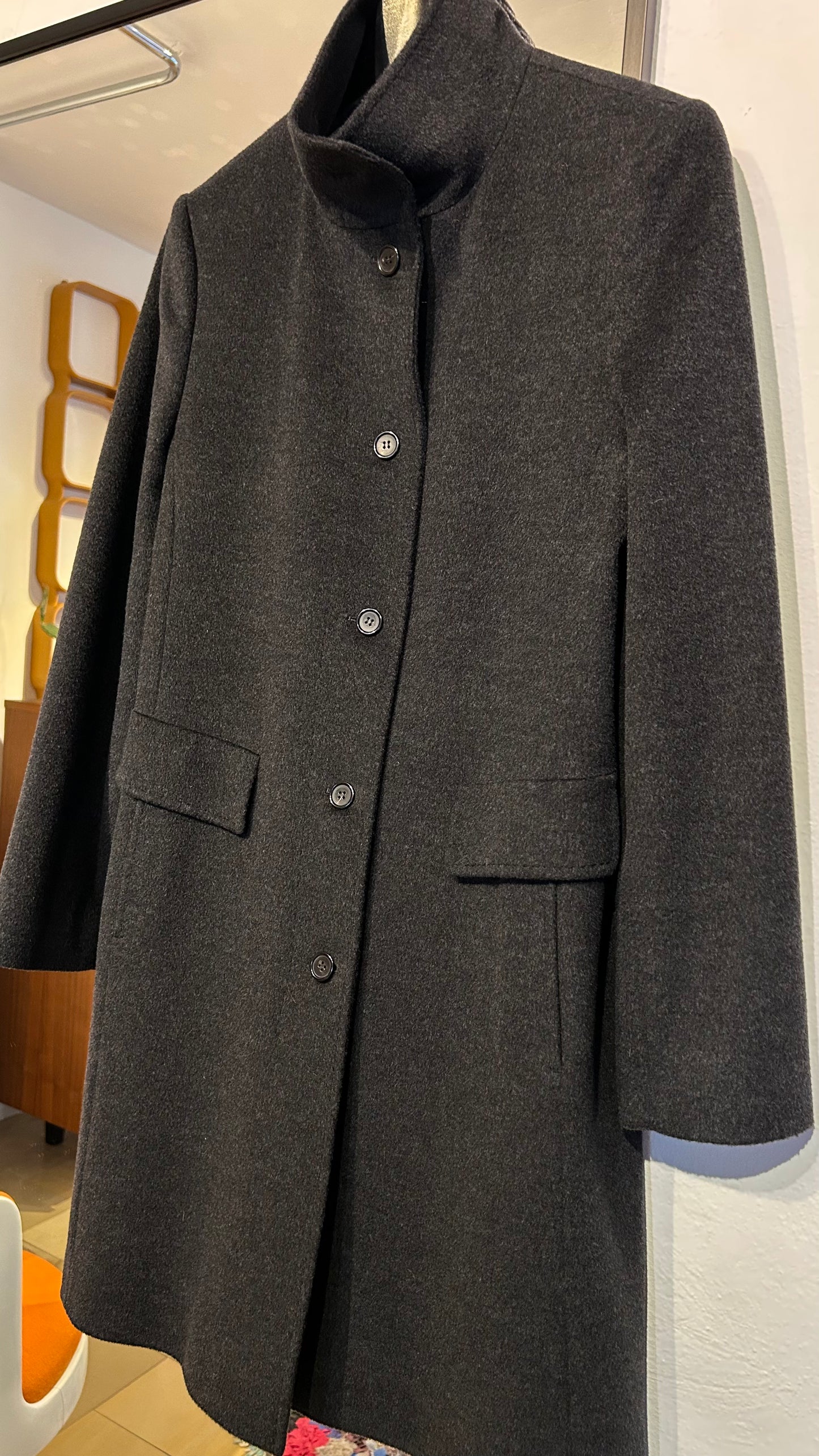 STRENESSE Wollmantel anthr. / S