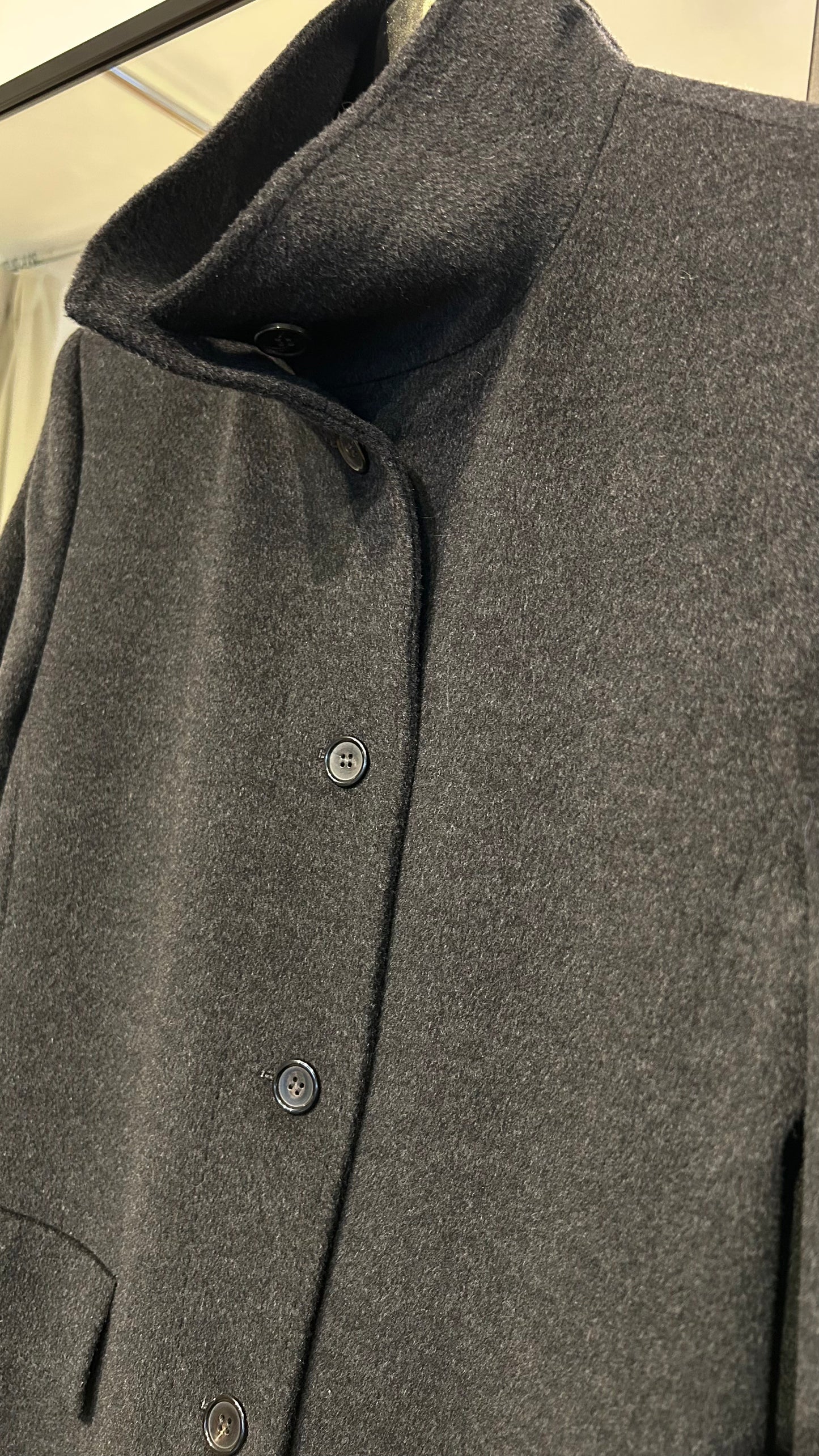 STRENESSE Wollmantel anthr. / S