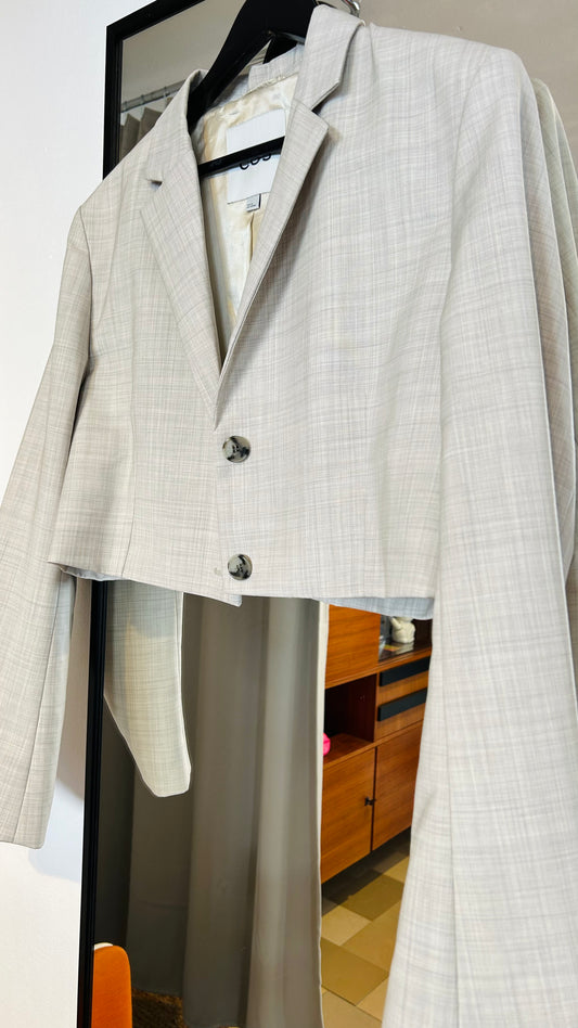 COS Cropped Blazer grau