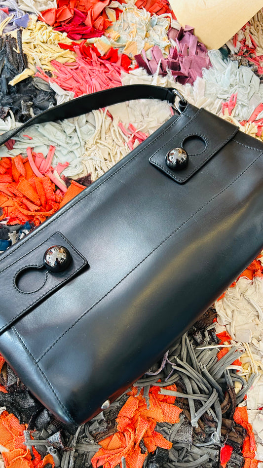 FURLA Vintage Schultertasche schwarz