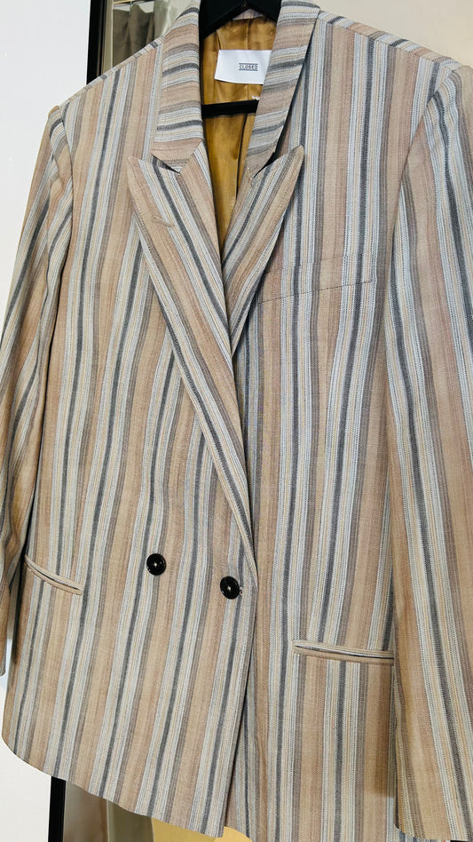 CLOSED Blazer beige/blau Steifen