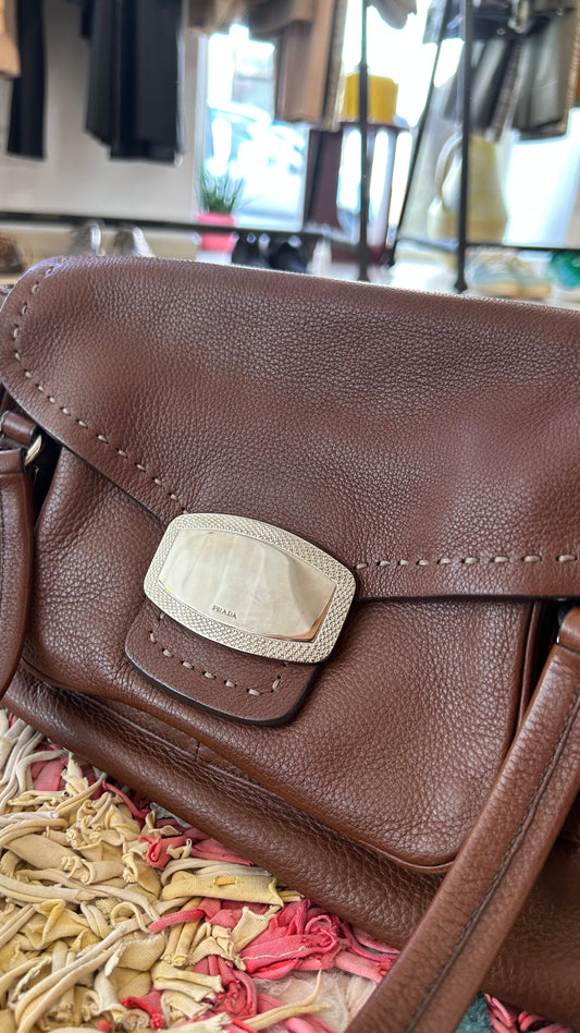 PRADA Vintage Handtasche Midi braun