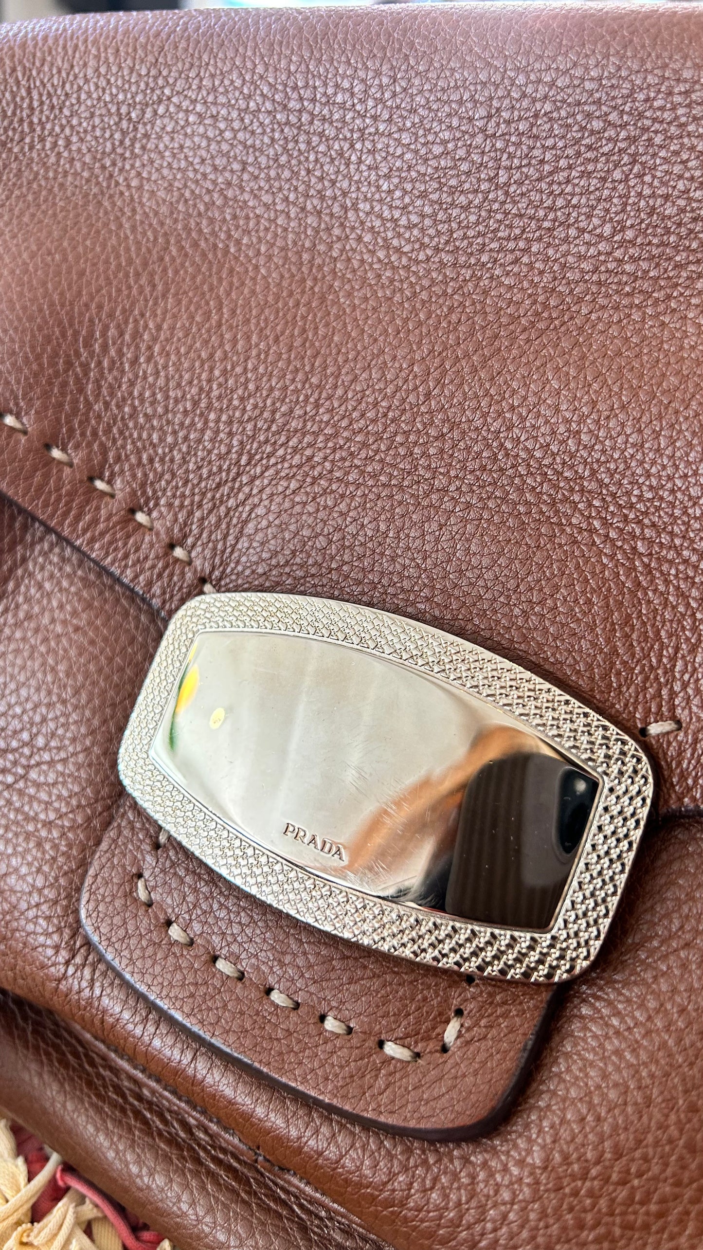 PRADA Vintage Handtasche Midi braun