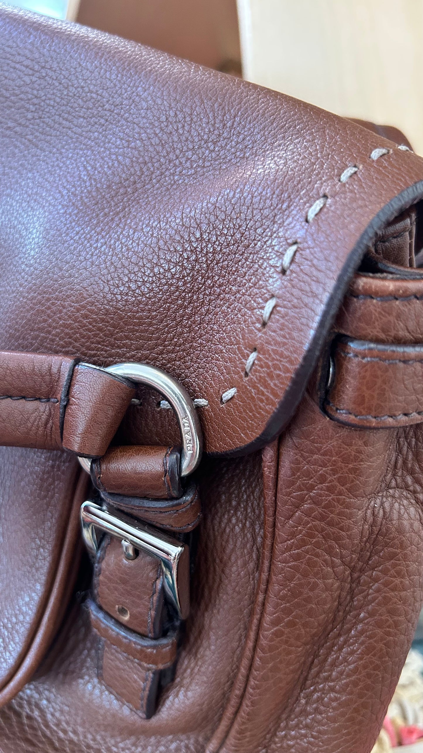 PRADA Vintage Handtasche Midi braun