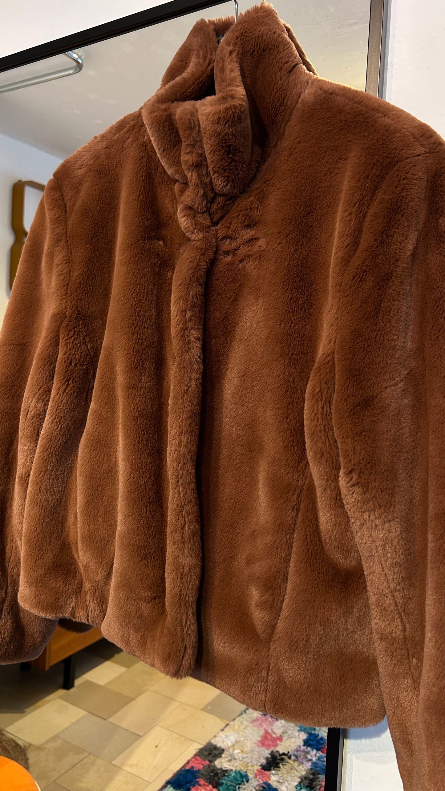 MADELEINE Jacke Teddyfell rostbraun / 42