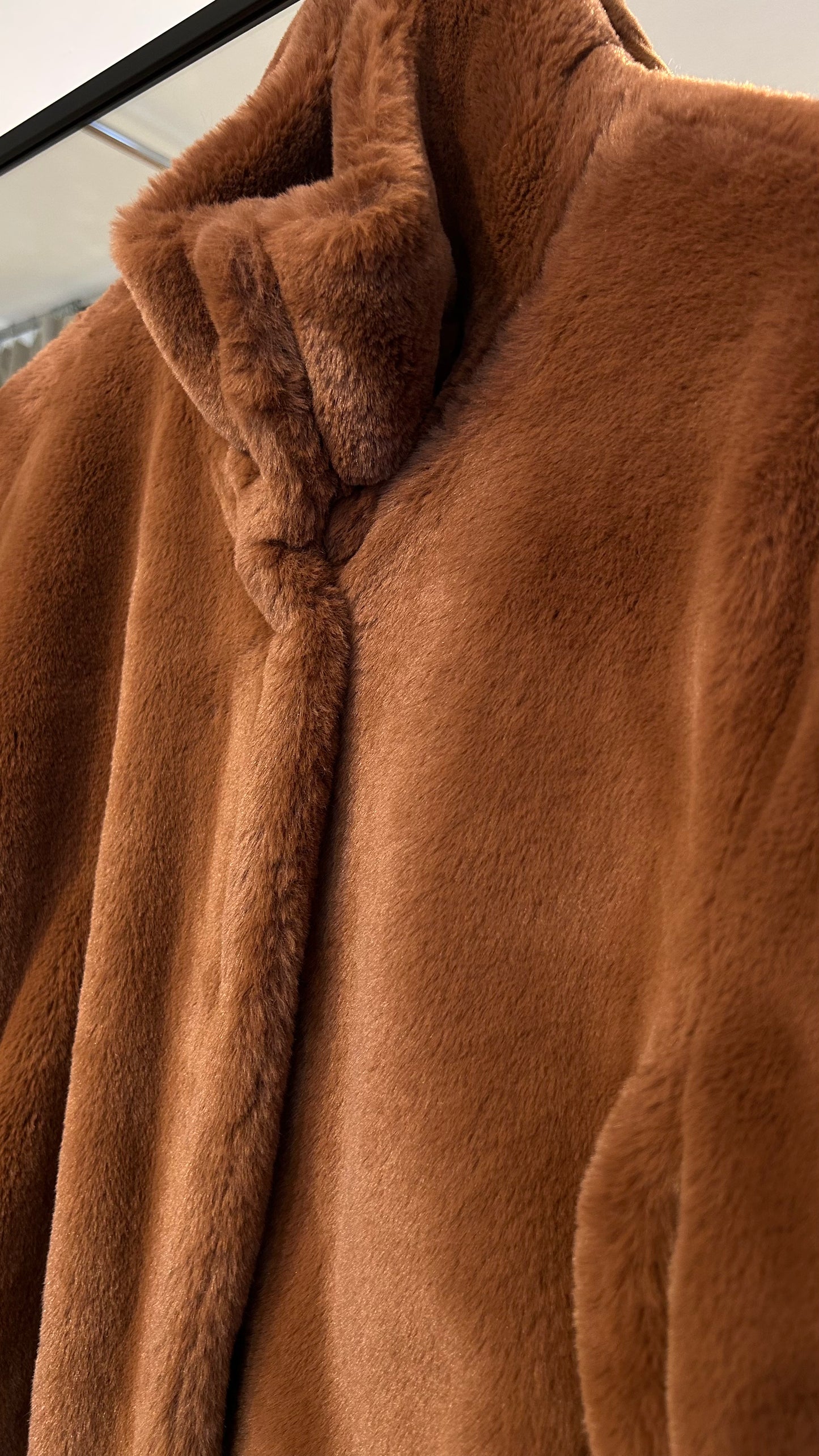 MADELEINE Jacke Teddyfell rostbraun / 42