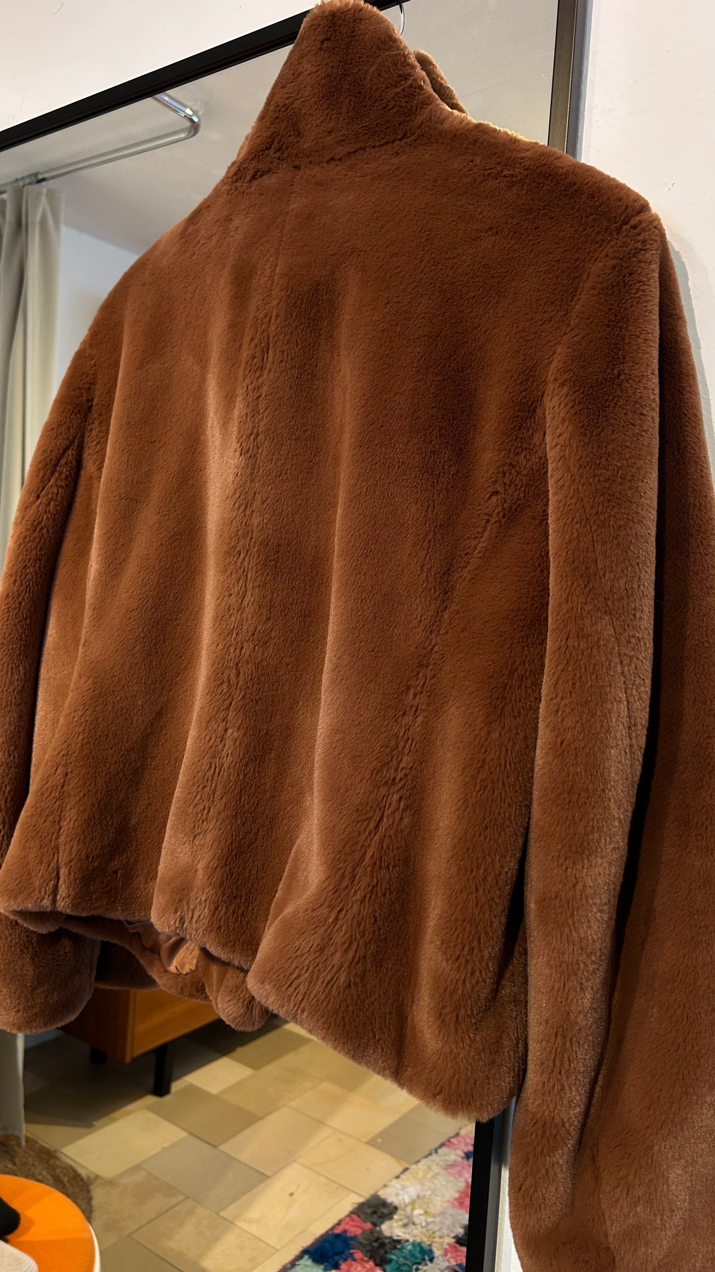 MADELEINE Jacke Teddyfell rostbraun / 42