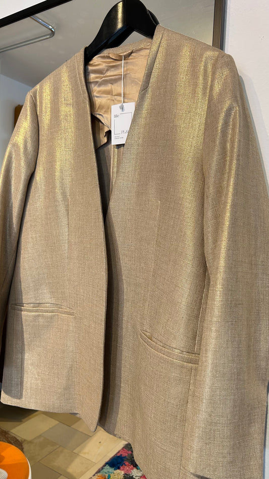COS Kragenloser Blazer gold / 44