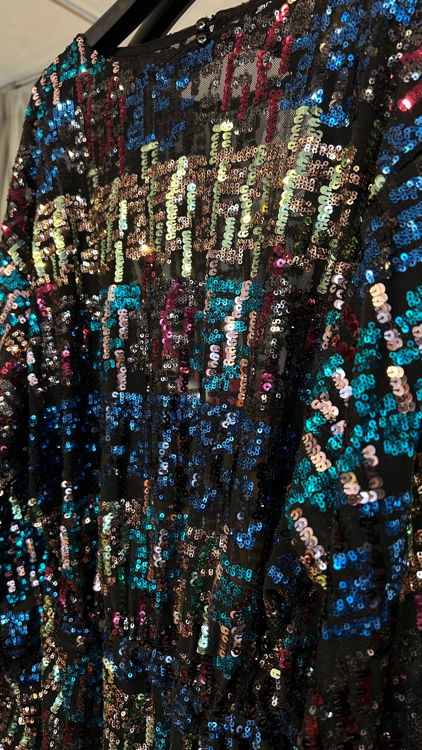 ZARA Paillettenkleid multicolor / M