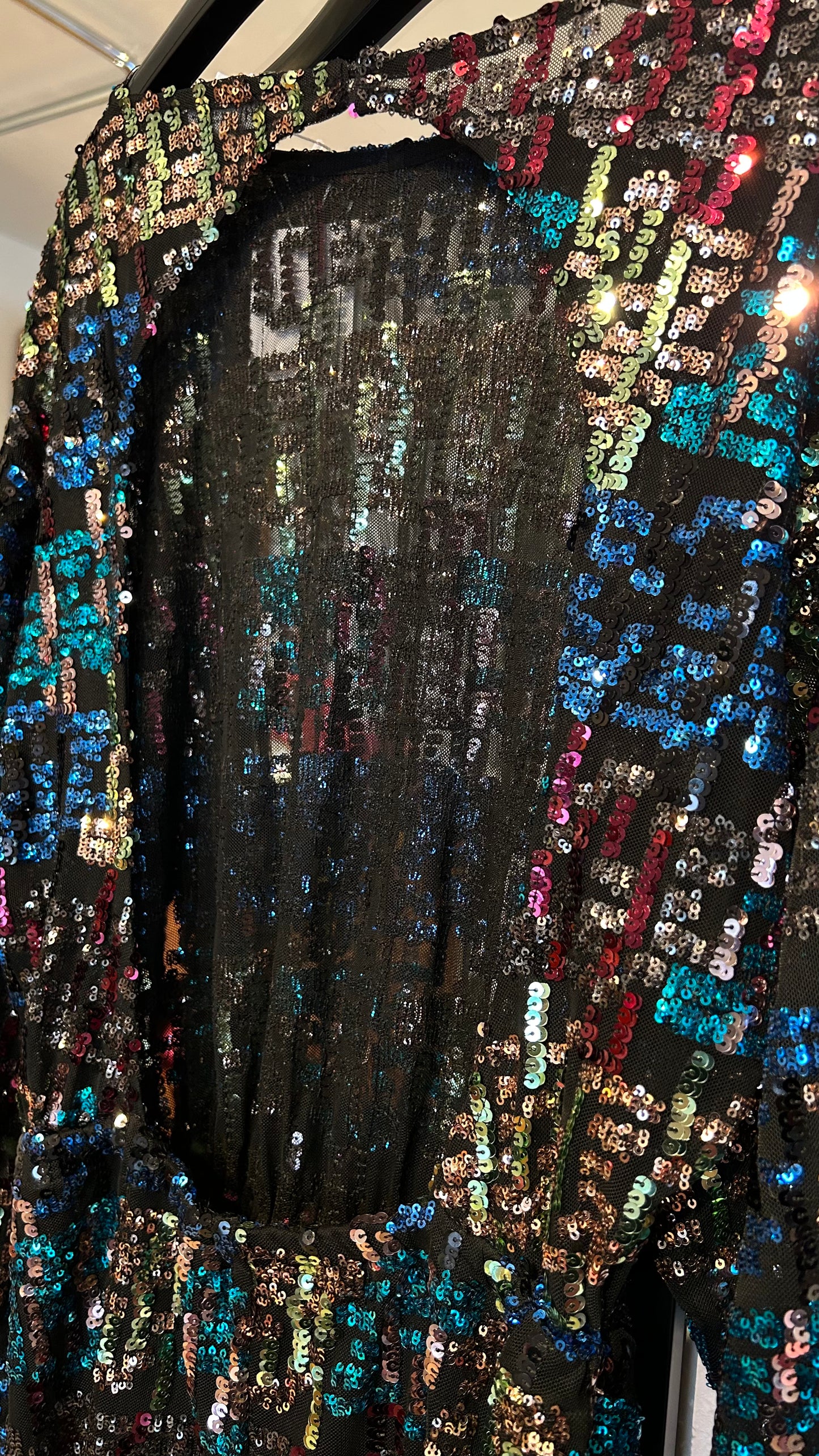 ZARA Paillettenkleid multicolor / M
