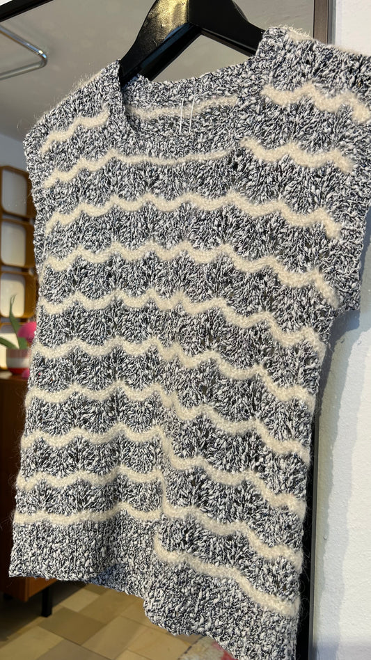 VINTAGE Pullunder handmade bw Glam / S