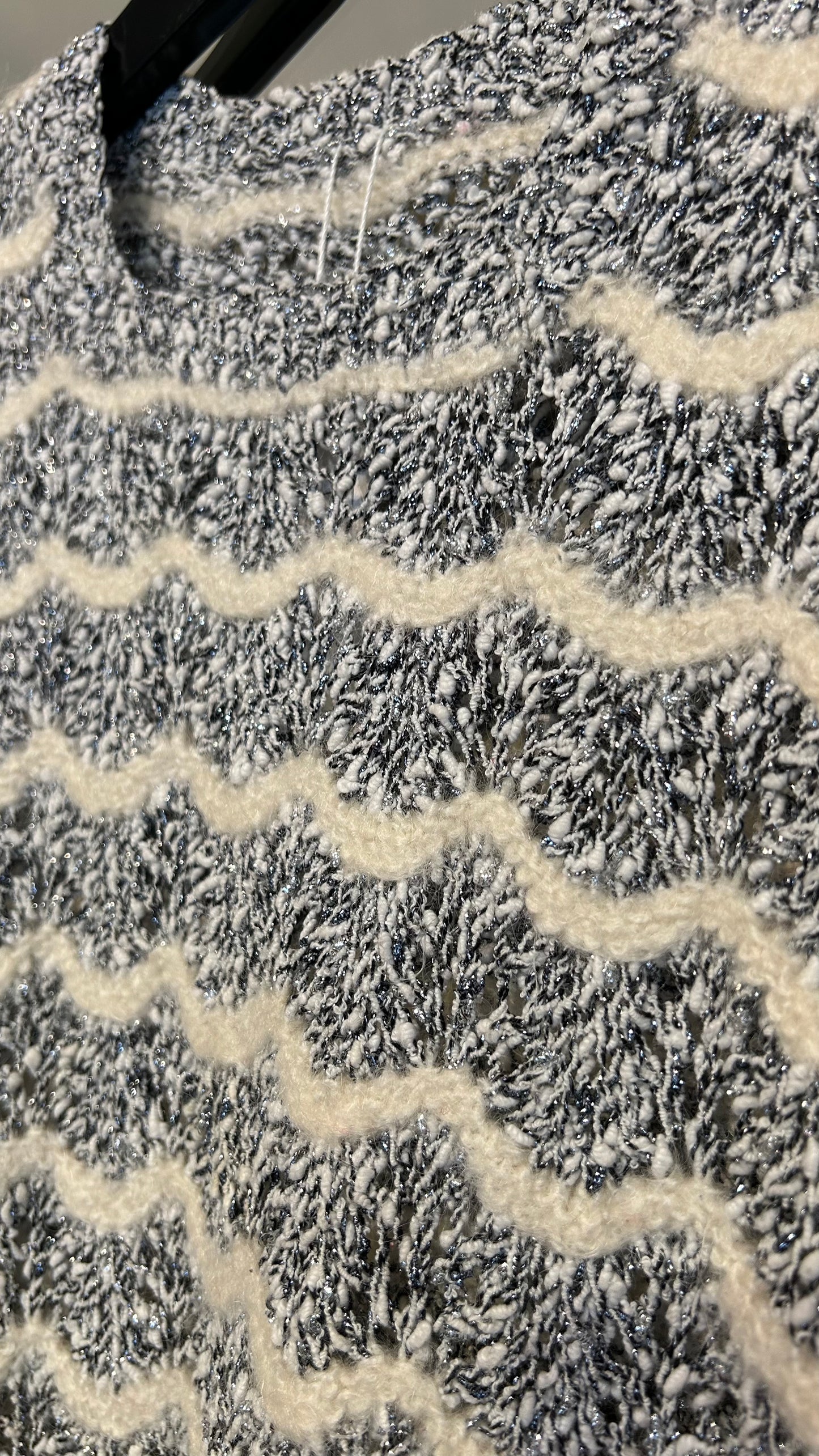 VINTAGE Pullunder handmade bw Glam / S