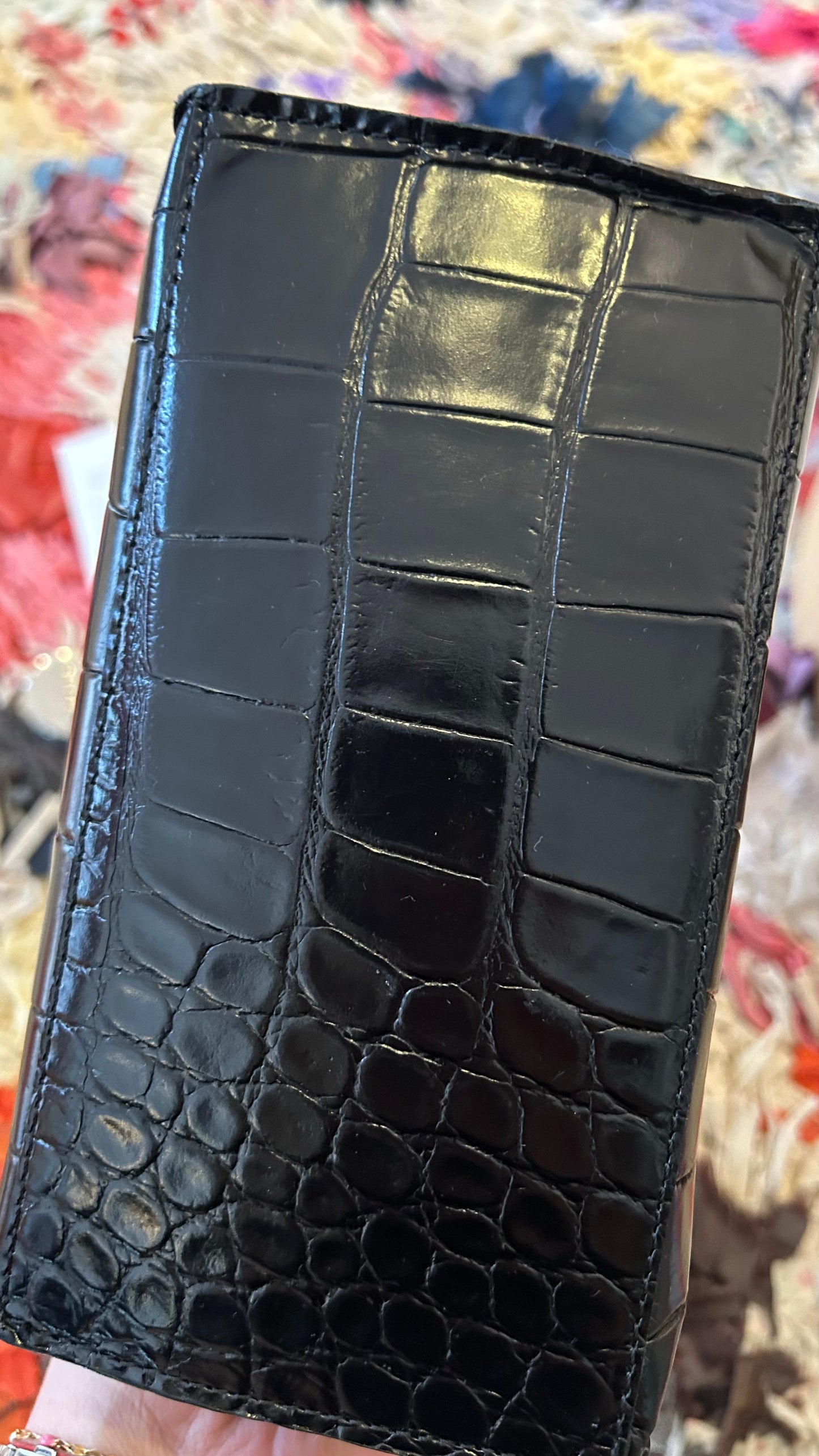 FULA Vintage Minibag schwarz Kroko