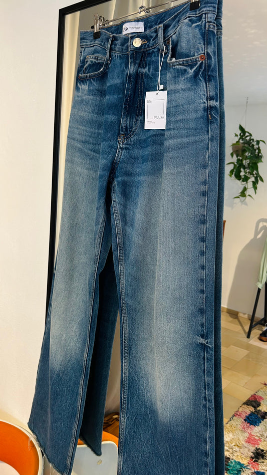 ZARA Jeans denim blue Wideleg