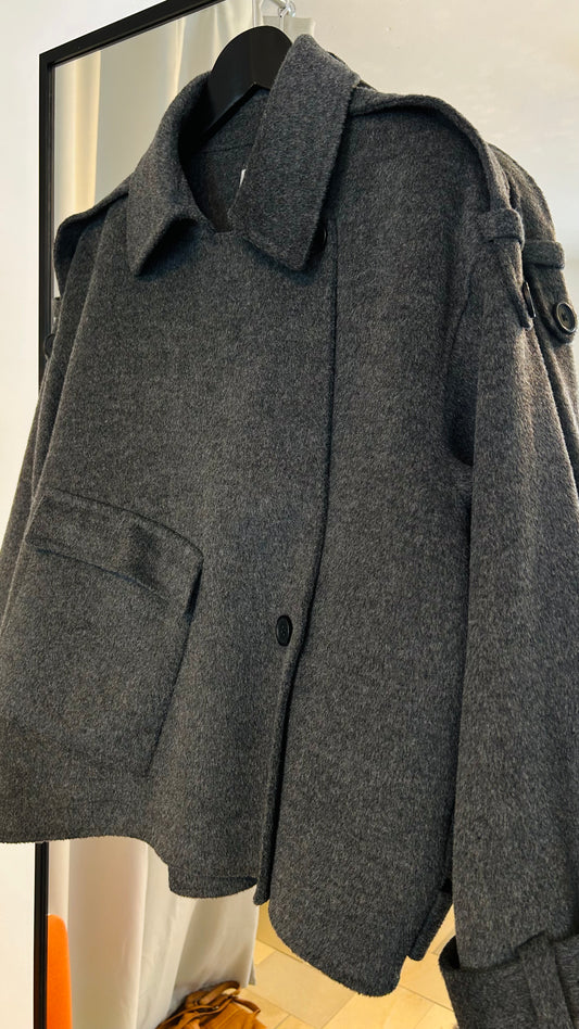 SECOND FEMALE Jacke Wolle anthrazit