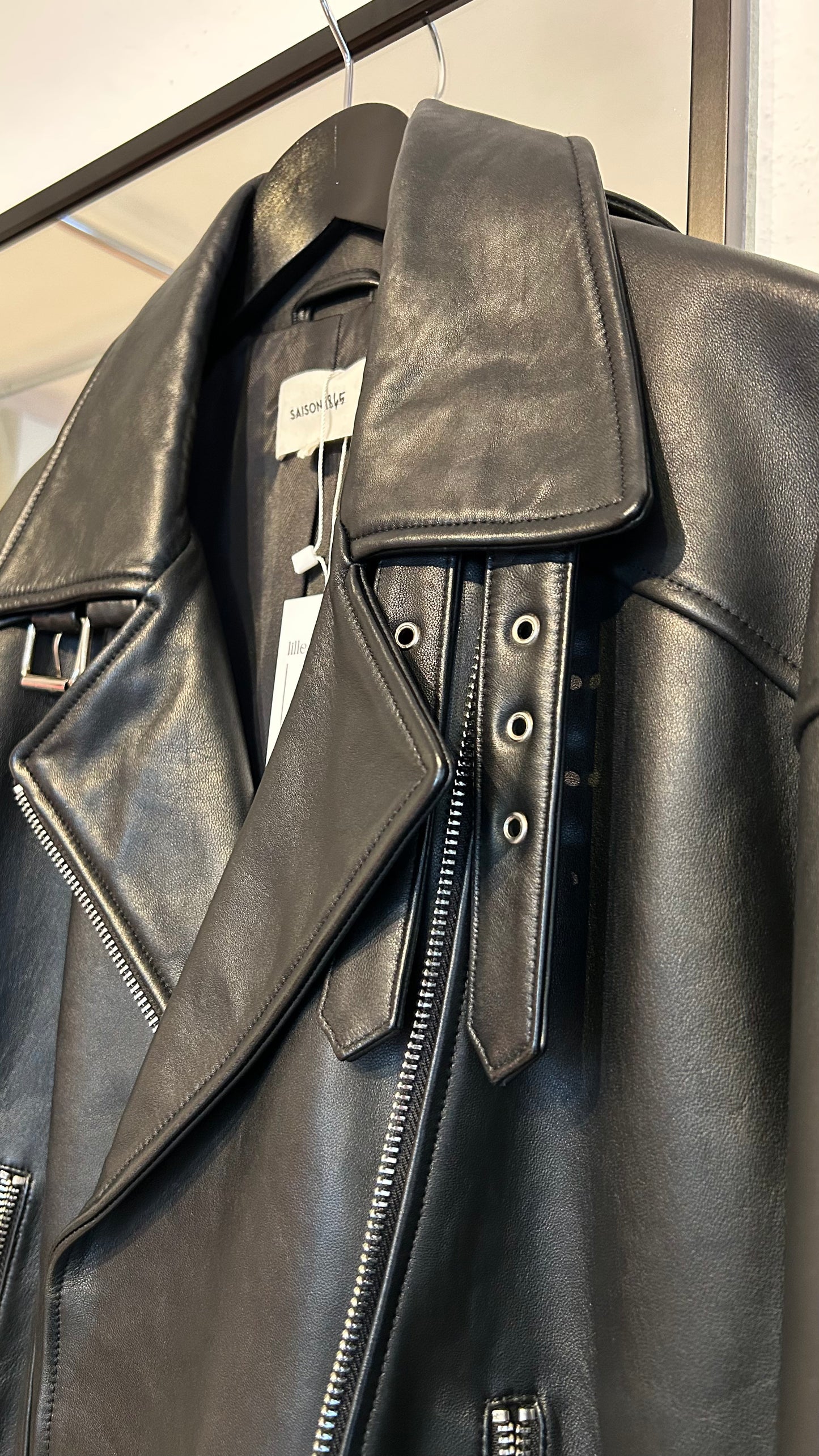 SAISON 1865 Lederjacke schwarz / M