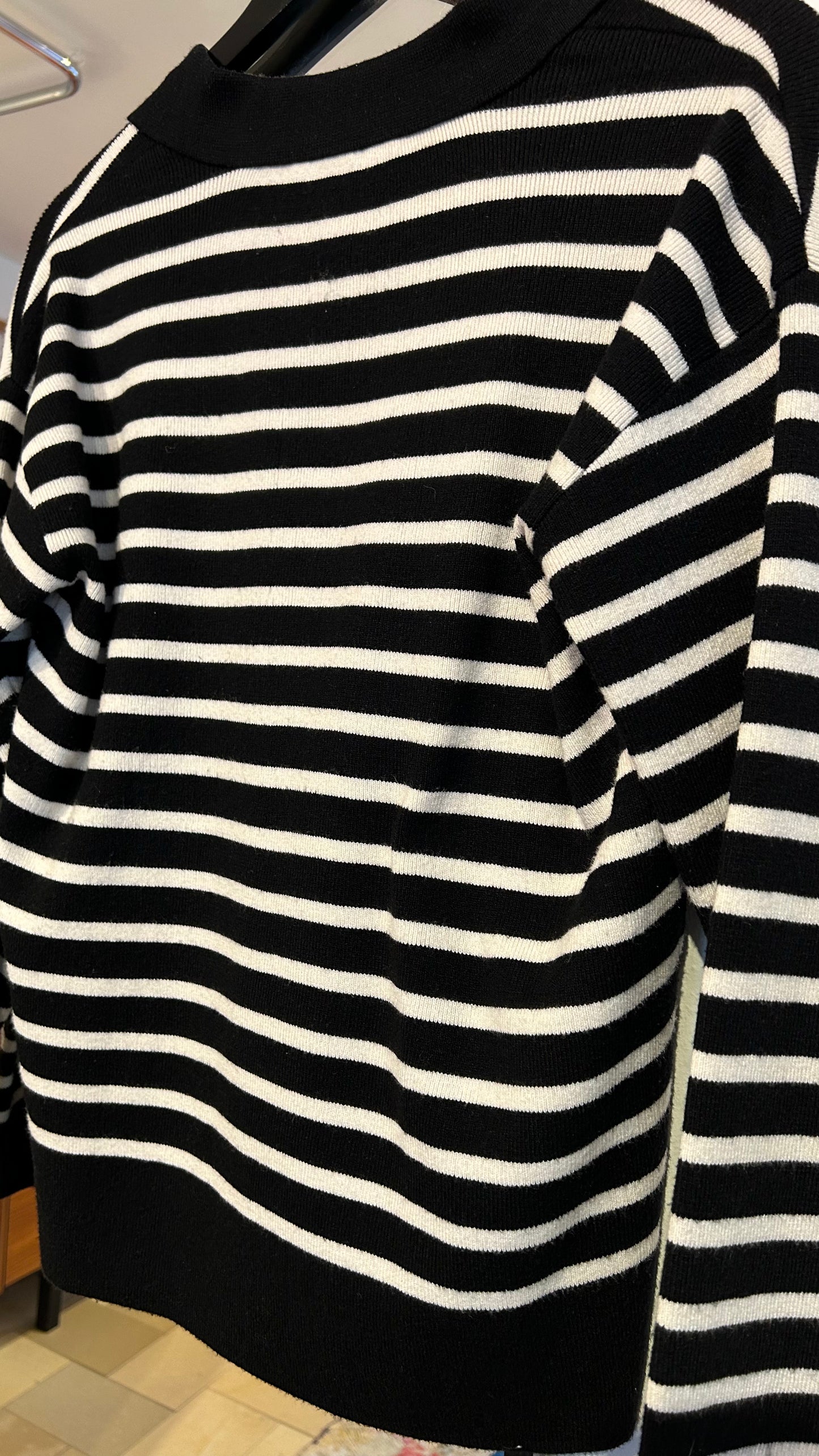 ADAGIO Strickpullover schwarz/weiß / 38