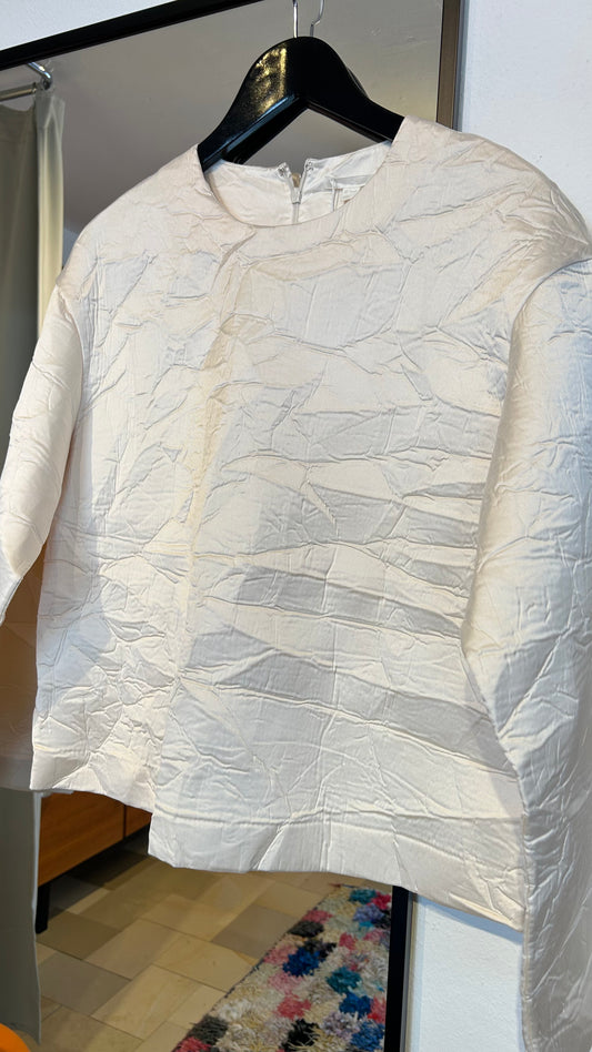 COS Sweatshirt Scuba Crinkle creme / M