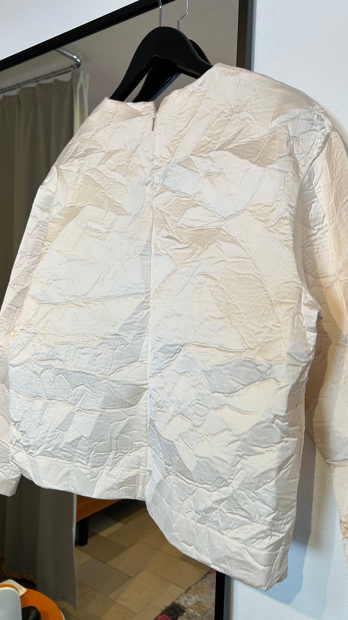 COS Sweatshirt Scuba Crinkle creme / M