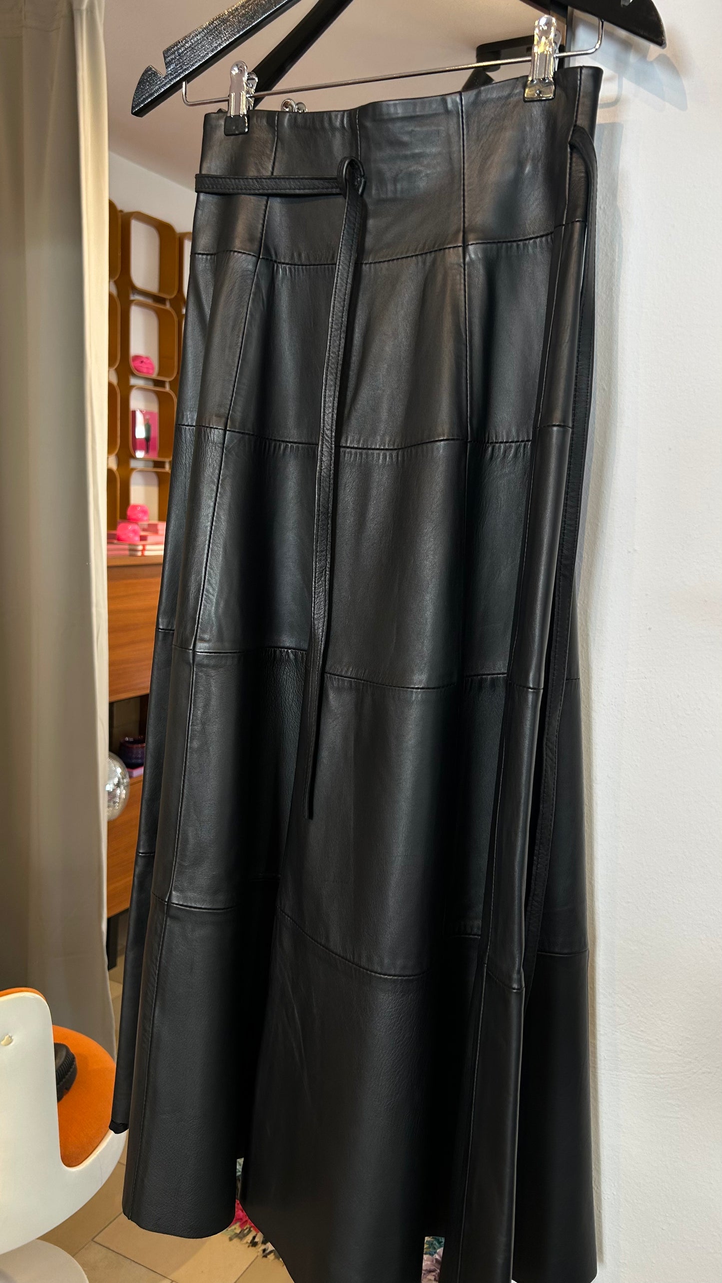 8 BY YOOX Leder Maxirock / XS-S