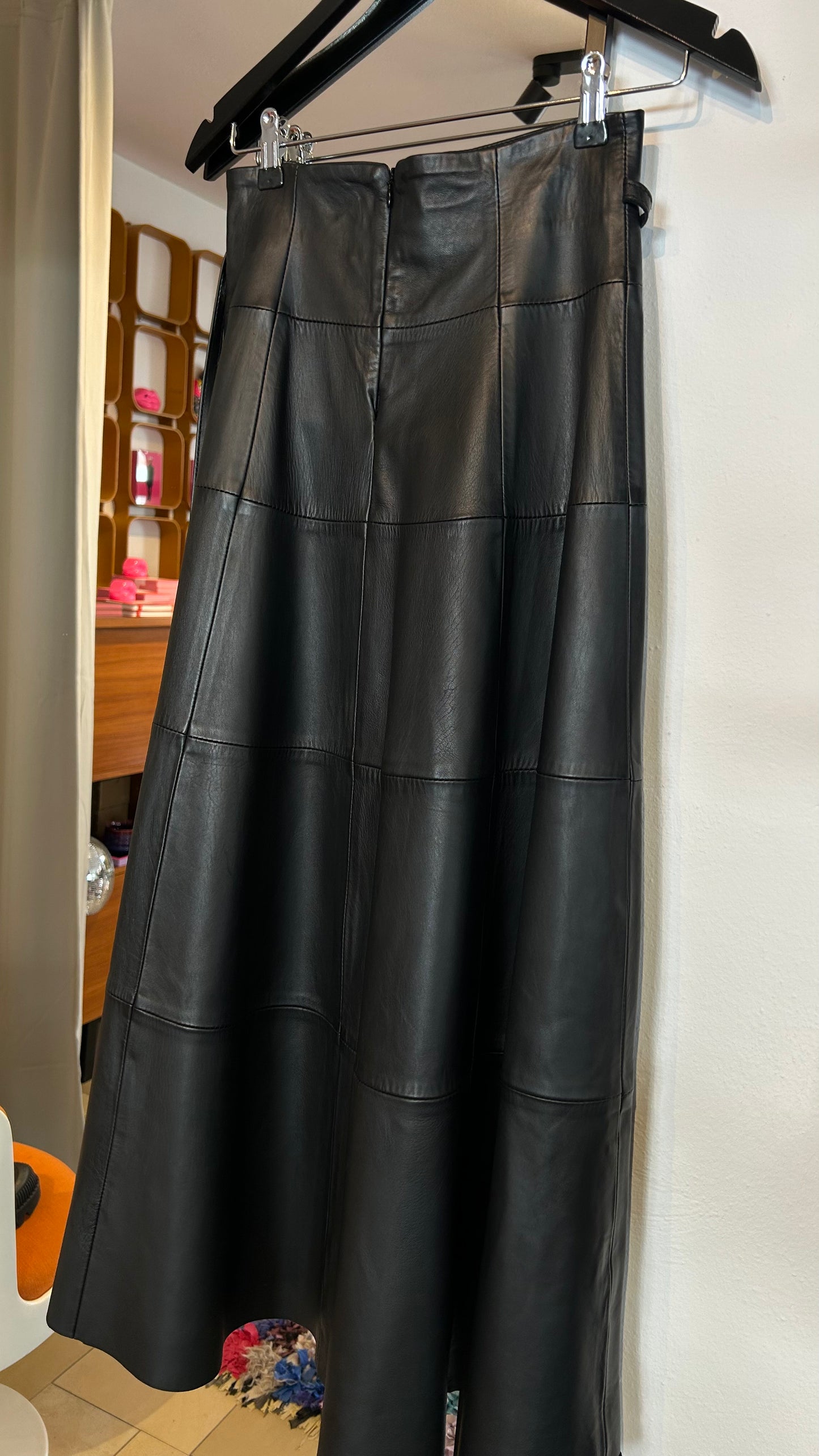 8 BY YOOX Leder Maxirock / XS-S