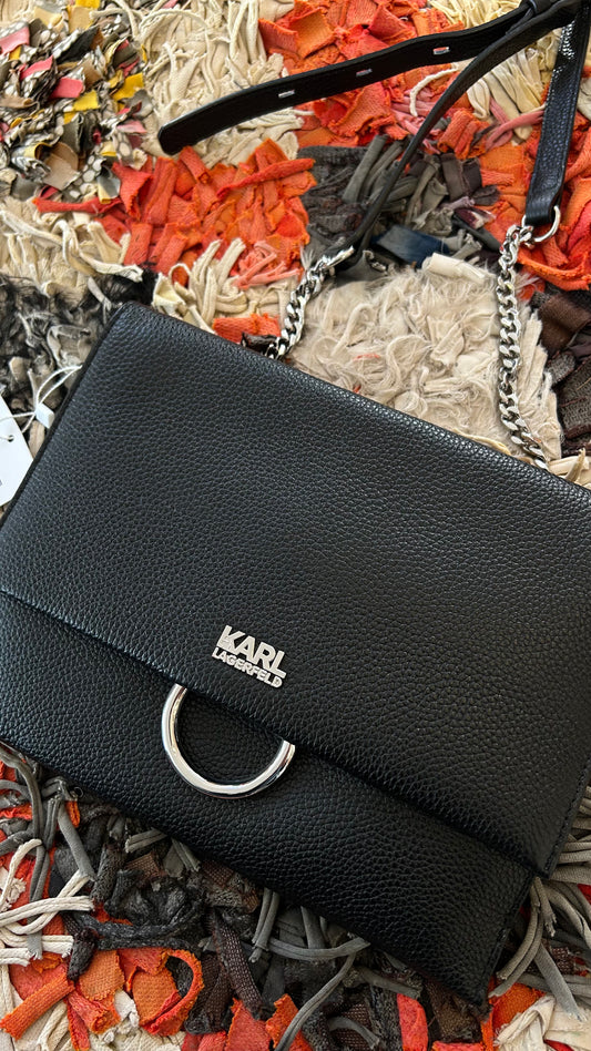 KARL LAGERFELD Schultertasche schwarz