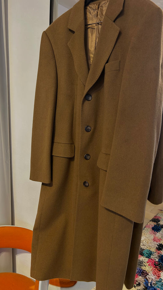 ALBA MODA Vintage 90s Kaschmirmantel cognac