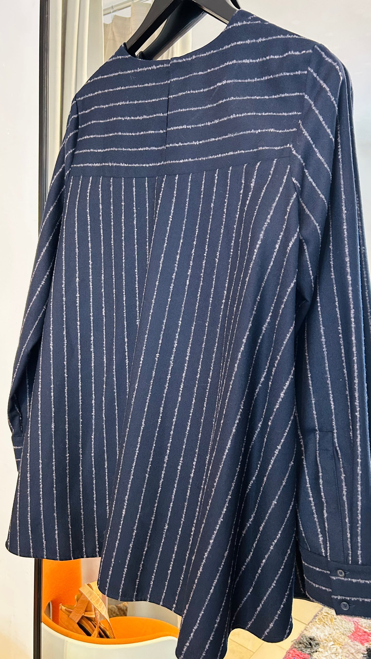 COS Woll-Tunika Pinstripe