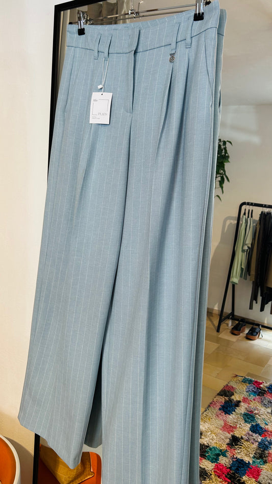 RAFFAELO ROSSI Hose hellblau Nadelstreifen