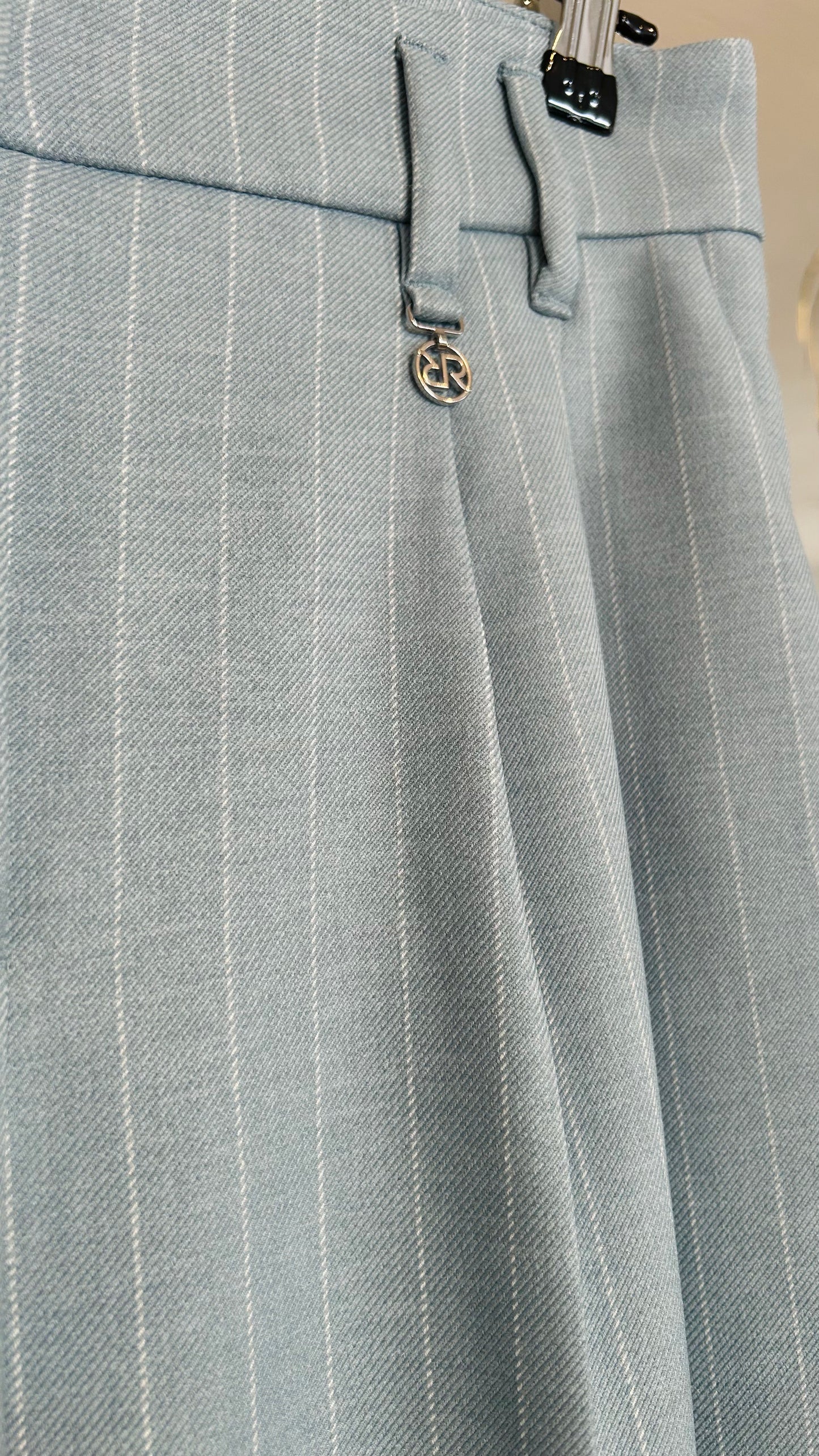 RAFFAELO ROSSI Hose hellblau Nadelstreifen