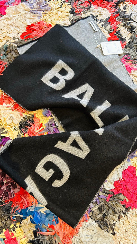 BALENCIAGA Schal schwarz/grau